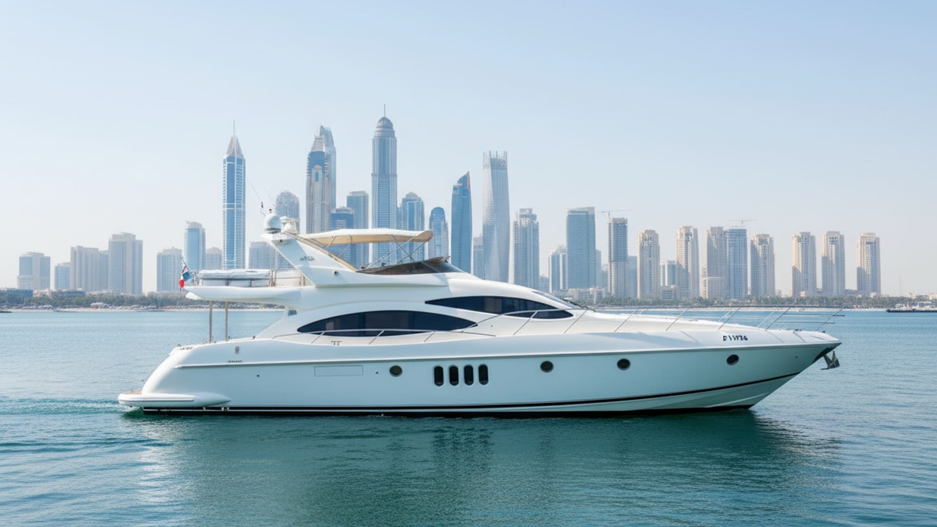 Wave Legend 68 ft luxury yacht rental in Dubai Marina