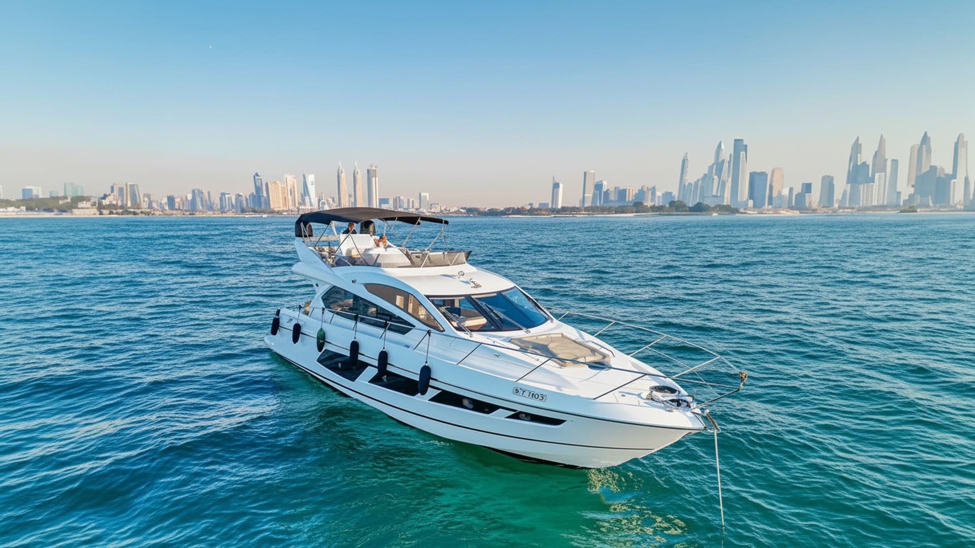 Noble Star 65 ft luxury yacht cruising Dubai Marina
