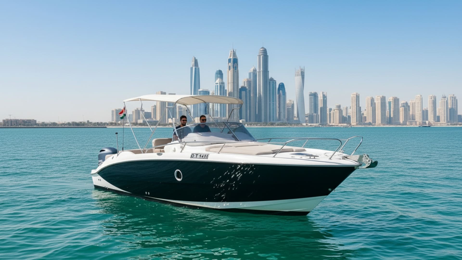 Crystal Oasis 27 ft yacht deck with comfortable seating